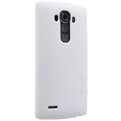 LG G4 (H815) Nillkin Frosted Shield baltas plastikinis dėklas + apsauginė ekrano plėvelė / Priedai.lt