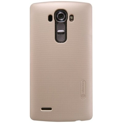 LG G4 (H815) Nillkin Frosted Shield auksinis plastikinis dėklas + apsauginė ekrano plėvelė / Priedai.lt