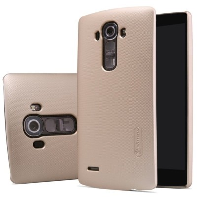 LG G4 (H815) Nillkin Frosted Shield zelta plastmasas apvalks + ekrāna aizsargplēve / Vacins.lv