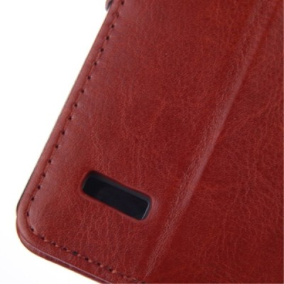LG G4 (H815) atvēramais ādas brūns maciņš (maks) / Vacins.lv