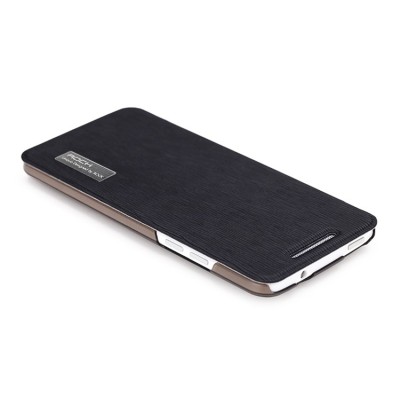 HTC One mini Rock Elegant atvēramais melns futrālis / Vacins.lv