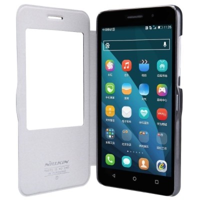 Huawei Honor 4X juodas odinis atverčiamas Nillkin Fresh dėklas / Priedai.lt