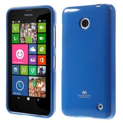 Nokia Lumia 630 (635) mėlynas Mercury kieto silikono (TPU) dėklas / Priedai.lt