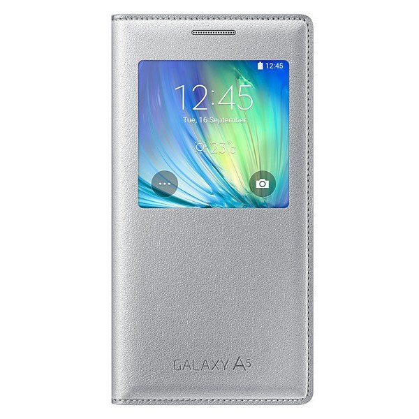 „Samsung“ S View Cover atvērams maciņš - sudrabs (Galaxy A5 2015)