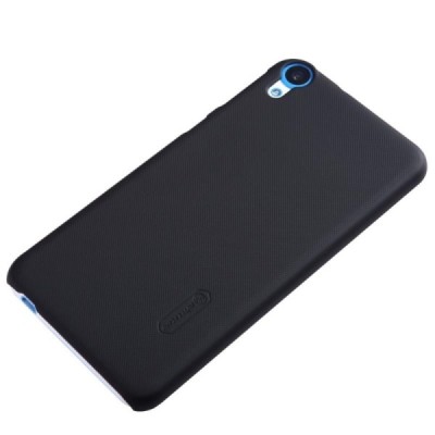HTC Desire 820 Nillkin Frosted Shield juodas plastikinis dėklas + apsauginė ekrano plėvelė / Priedai.lt