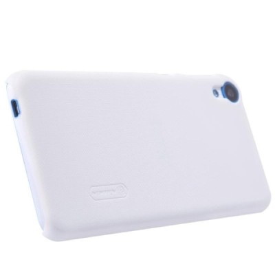 HTC Desire 820 Nillkin Frosted Shield baltas plastikinis dėklas + apsauginė ekrano plėvelė / Priedai.lt