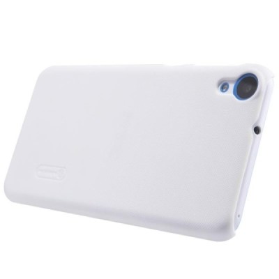 HTC Desire 820 Nillkin Frosted Shield baltas plastikinis dėklas + apsauginė ekrano plėvelė / Priedai.lt