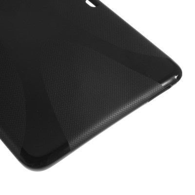 Samsung Galaxy Tab 4 10.1 T535 (T530) kieto silikono TPU juodas dėklas - nugarėlė / Priedai.lt