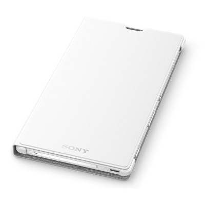 Oficiāls Sony Xperia T3 Style Cover Stand balts atvērams maciņš SCR16 / Vacins.lv