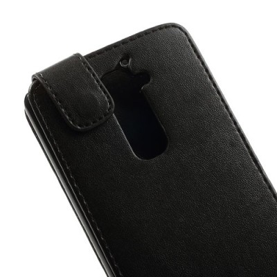 Atverčiamas odinis LG G2 juodas dėklas (dėkliukas) / Priedai.lt