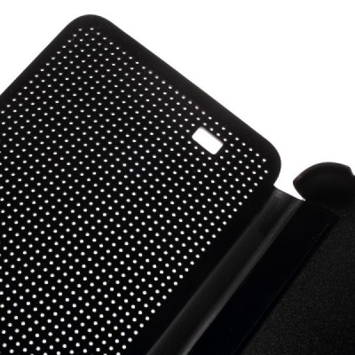 HTC Desire 820 Smart Dot View atverčiamas juodas dėklas / Priedai.lt