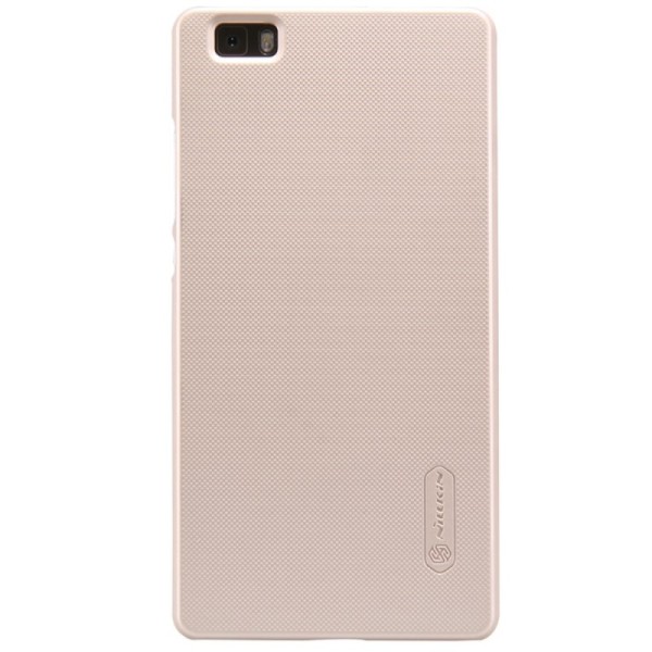 „Nillkin“ Frosted Shield dėklas - auksinis + apsauginė ekrano plėvelė (P8 Lite)