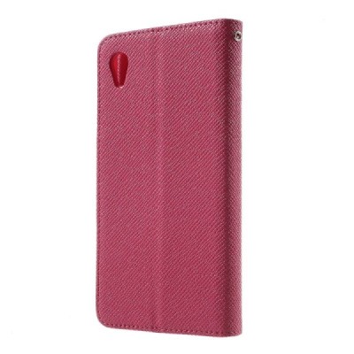 Sony Xperia M4 Aqua MLT atvēramais tumši rozs maciņš (maks) / Vacins.lv