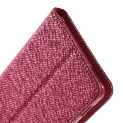 Sony Xperia M4 Aqua MLT atvēramais tumši rozs maciņš (maks) / Vacins.lv