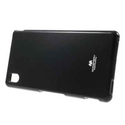 Sony Xperia M4 Aqua juodas Mercury kieto silikono (TPU) dėklas / Priedai.lt