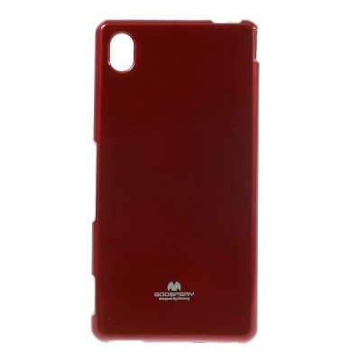 Sony Xperia M4 Aqua Mercury sarkans cieta silikona (TPU) apvalks / vacins.lv