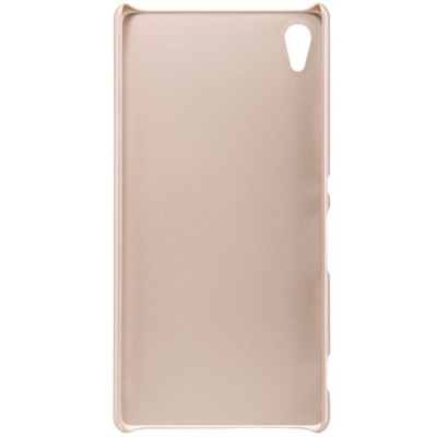 Sony Xperia Z3+ Pluss Nillkin Frosted Shield zelta plastmasas apvalks + ekrāna aizsargplēve / Vacins.lv