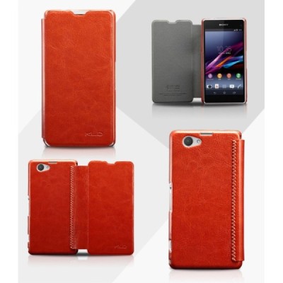 „Kalaideng“ Enland Sony Xperia Z1 Compact rudas odinis atverčiamas dėklas / Priedai.lt