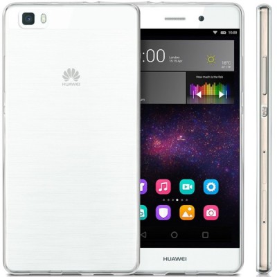 Huawei P8 Lite skaidrus (permatomas) kieto silikono TPU ploniausias pasaulyje bespalvis dėklas / Priedai.lt