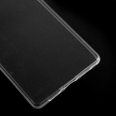 Huawei P8 Lite skaidrus (permatomas) kieto silikono TPU ploniausias pasaulyje bespalvis dėklas / Priedai.lt