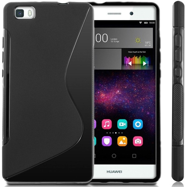 Cieta silikona (TPU) apvalks - melns (P8 Lite)