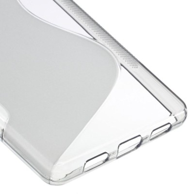 Huawei P8 Lite skaidrus (permatomas) kieto silikono TPU pilkas dėklas - nugarėlė / Priedai.lt