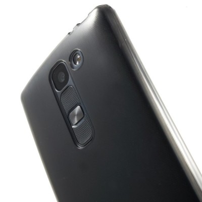 LG Spirit 4G LTE skaidrus (permatomas) kieto silikono TPU ploniausias pasaulyje pilkas dėklas / Priedai.lt