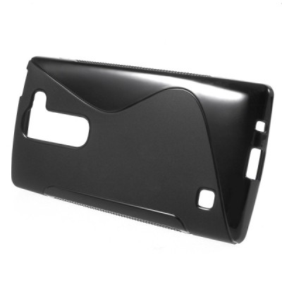 LG Spirit 4G LTE cieta silikona (TPU) melns apvalks / vacins.lv