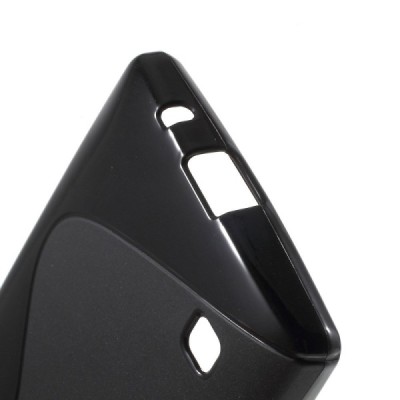 LG Spirit 4G LTE cieta silikona (TPU) melns apvalks / vacins.lv