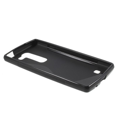 LG Spirit 4G LTE cieta silikona (TPU) melns apvalks / vacins.lv