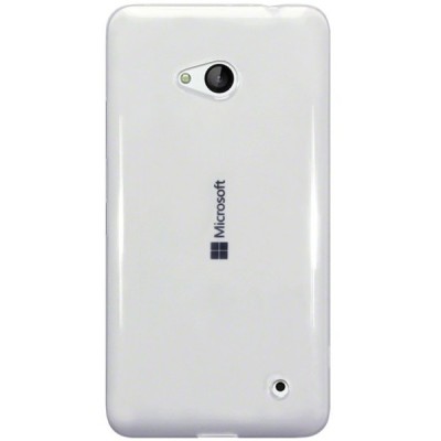 Microsoft Lumia 640 skaidrus (permatomas) kieto silikono TPU ploniausias pasaulyje bespalvis dėklas / Priedai.lt