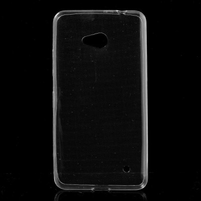 Microsoft Lumia 640 skaidrus (permatomas) kieto silikono TPU ploniausias pasaulyje bespalvis dėklas / Priedai.lt