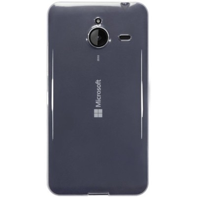 Microsoft Lumia 640 XL skaidrus (permatomas) kieto silikono TPU ploniausias pasaulyje bespalvis dėklas / Priedai.lt