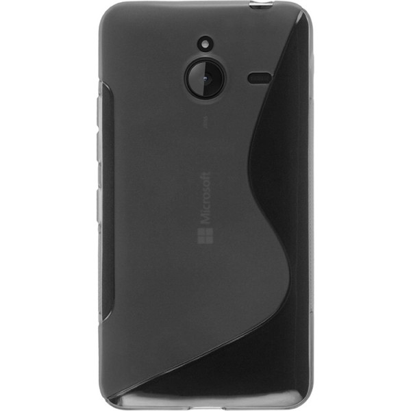 Kieto silikono (TPU) dėklas - skaidrus, pilkas (Lumia 640 XL)