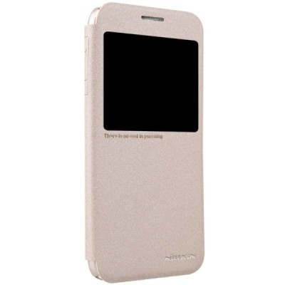 Samsung Galaxy S6 (G920) „Nillkin“ Sparkle atvēramais zelta maciņš / Vacins.lv
