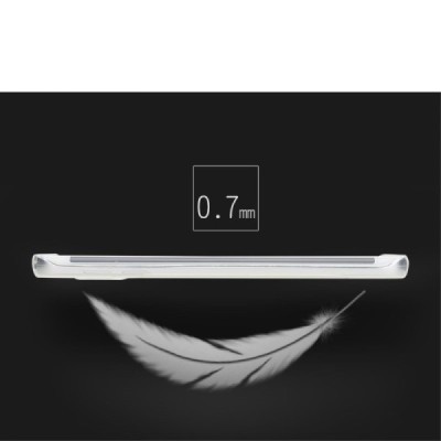 Samsung Galaxy S6 Edge (G925) Rock Ultra Thin Slim Jacket plonas skaidrus (permatomas) silikoninis TPU bespalvis dėklas / Prieda