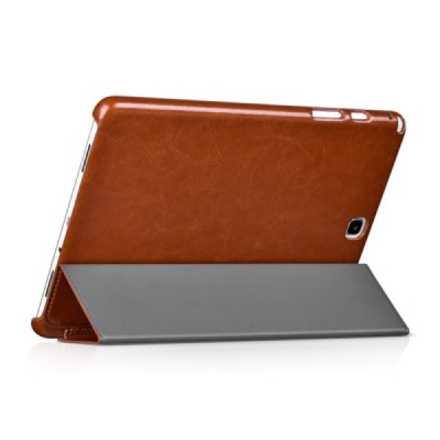 Prabangus „HOCO“ Retro Crystal serijos odinis atverčiamas rudas Samsung Galaxy Tab A 9.7 (T555, T550) dėklas / Priedai.lt