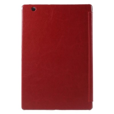 Sony Xperia Tablet Z4 atverčiamas raudonas odinis dėklas - knygutė / Priedai.lt