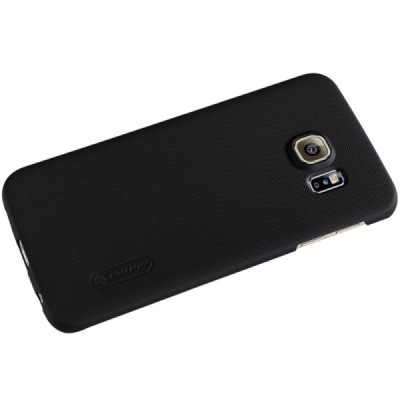 Samsung Galaxy S6 Edge (G925) Nillkin Frosted Shield melns plastmasas apvalks / vacins.lv