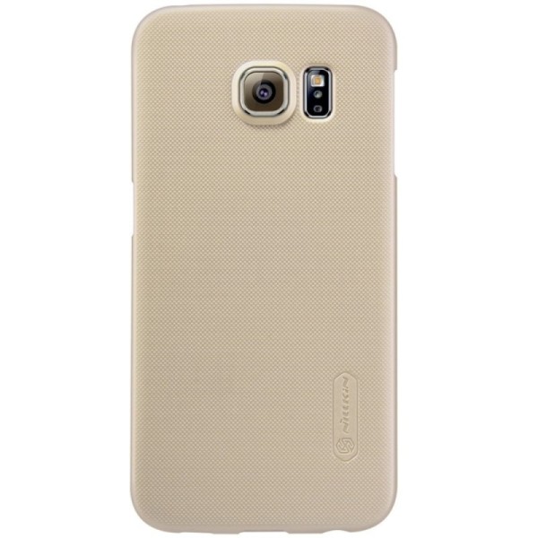 „Nillkin“ Frosted Shield apvalks - zelta + ekrāna aizsargplēve (Galaxy S6 Edge)