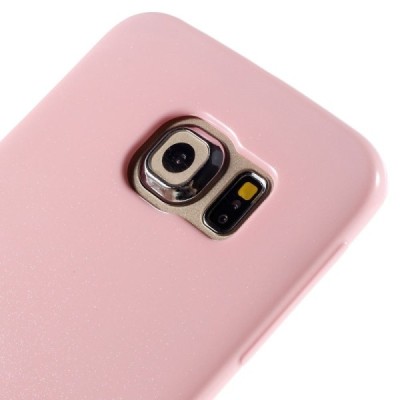 Samsung Galaxy S6 Edge (G925) Mercury gaiši rozs cieta silikona (TPU) apvalks / vacins.lv