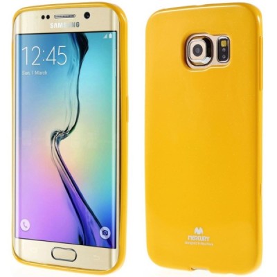 Samsung Galaxy S6 Edge (G925) Mercury geltonas kieto silikono tpu dėklas - nugarėlė / Priedai.lt