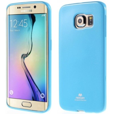 Samsung Galaxy S6 Edge (G925) Mercury šviesiai mėlynas kieto silikono tpu dėklas - nugarėlė / Priedai.lt