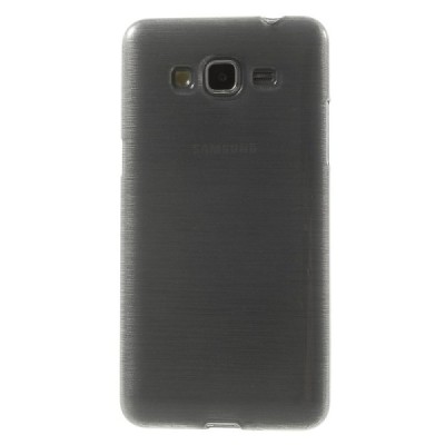 Samsung Galaxy Grand Prime (G350) skaidrus (permatomas) kieto silikono TPU pilkas dėklas - nugarėlė / Priedai.lt