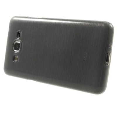 Samsung Galaxy Grand Prime (G350) skaidrus (permatomas) kieto silikono TPU pilkas dėklas - nugarėlė / Priedai.lt