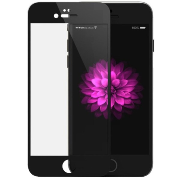 „Devia“ 9H Tempered Glass ekrāna aizsargstikls 0.33 mm + aizsargplēve aizmugurējām vāciņam - melns (iPhone 6 Plus / 6S Plus)