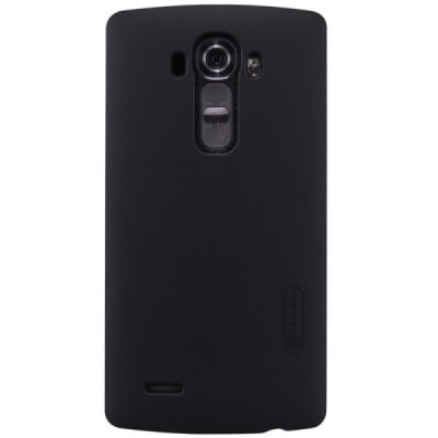 LG G4 Stylus (H635) Nillkin Frosted Shield juodas plastikinis dėklas + apsauginė ekrano plėvelė / Priedai.lt