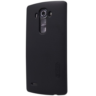 LG G4 Stylus (H635) Nillkin Frosted Shield juodas plastikinis dėklas + apsauginė ekrano plėvelė / Priedai.lt