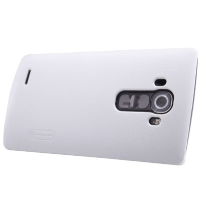 LG G4 Stylus (H635) Nillkin Frosted Shield balts plastmasas apvalks + ekrāna aizsargplēve / Vacins.lv