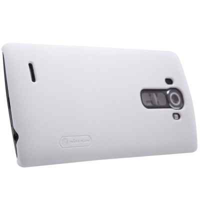 LG G4 Stylus (H635) Nillkin Frosted Shield balts plastmasas apvalks + ekrāna aizsargplēve / Vacins.lv